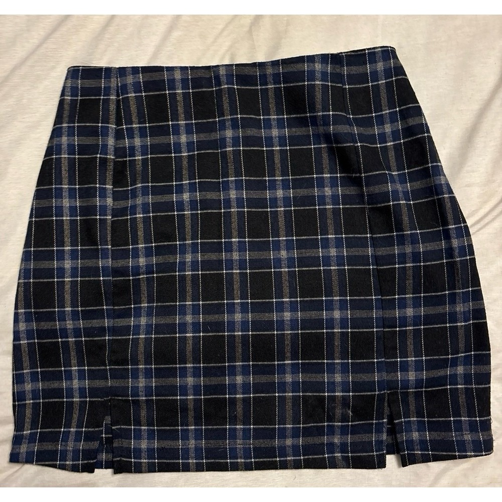 Eyeshadow y2k 90's Grunge Fitted Plaid Mini Skirt, Size 5